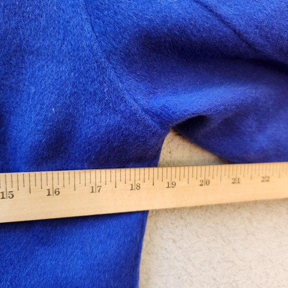 PENDLETON Women's Coat Medium Blue Merino Wool Classic Minimalist Luxury Jacket - Picture 9 of 14